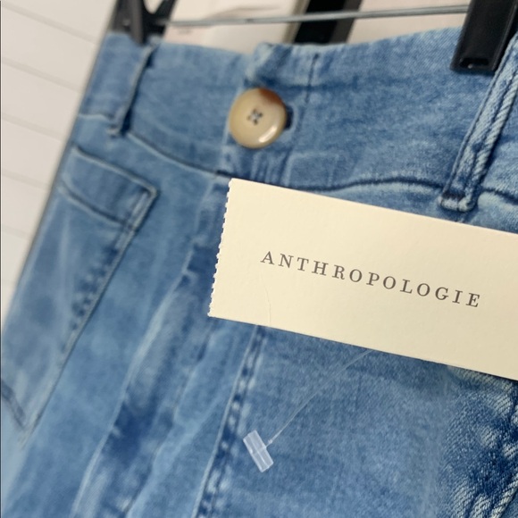 NEW Anthropologie Maeve the collette wide leg flare high rise jeans 31 - Picture 4 of 11